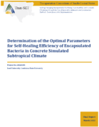 Determination of the Optimal Parameters for SelfHealing Efficiency of Encapsulated bacteria in Concrete Simulated Subtropical Climate