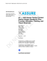 A7  UAS Human Factors Control Station Design Standards Plus Function Allocation Training and Visual Observer