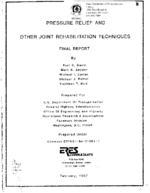 Pressure relief and other joint rehabilitation techniques