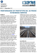 Performance of Prototype No 20 Frogs in Revenue Service Research Results