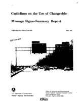 Guidelines On The Use Of Changeable Message Signs  Summary Report