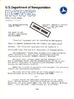 US Department of Transportation News Office of Public Affairs UMTA 7733 DOT Grant to Buy Elderly Handicapped Bus Equipment