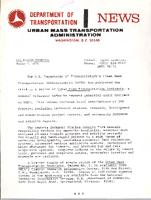 Department of Transportation News Urban Mass Transportation Administration UMTA 7677