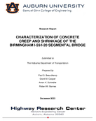 Characterization of Concrete Creep and Shrinkage of the Birmingham I59I20 Segmental Bridge