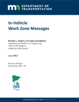Invehicle work zone messages  final report