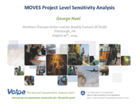 MOVES project level sensitivity analysis  Northern Transportation and Air Quality Summit NTAQS  Pittsburgh PA