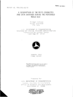 A Description of the Tests Conducted and Data Obtained During the Perturbed Track Test