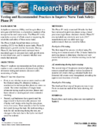 Testing and Recommended Practices to Improve Nurse Tank Safety Phase IV Research Brief