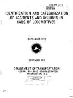 Identification and Categorization of Accidents and Injuries in Cabs of Locomotives