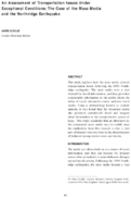 An Assessment of Transportation Issues under Exceptional Conditions The Case of the Mass Media and the Northridge Earthquake