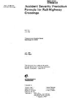 Accident Severity Prediction Formula for RailHighway Crossings