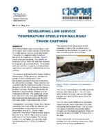 Developing Low Service Temperature Steels for Railroads Truck Castings
