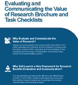 Evaluating and Communicating the Value of Research Brochure and Task Checklists Factsheet