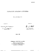 Fatigue in aviation activities