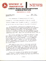 Department of Transportation News Urban Mass Transportation Administration UMTA 7549