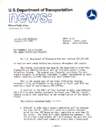 US Department of Transportation News DOT Earmarks 342 Million for Urban Initiatives Projects UMTA 0480