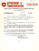 Department of Transportation News Urban Mass Transportation Administration DOT12468