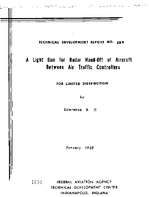 A Light Gun For Radar Handoff of Aircraft Between Air Traffic Controllers