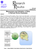 Measurement and Estimation of Sleep in Railroad Worker Employees Research Results