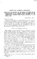 Interstate Commerce Commission Report of the Accident  Investigation Occurring on the PENNSYLVANIA RAILROAD DELAIR JET NJ