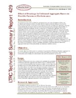 Effect of Drainage in Unbound Aggregate Bases on Flexible Pavement Performance Technical Summary