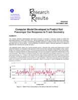Computer Model Developed to Predict Rail Passenger Car Response to Track Geometry
