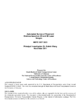 Automated Survey of Pavement Distress Based on 2D and 3D Laser Images