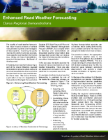 Enhanced Road Weather Forecasting Clarus Regional Demonstrations