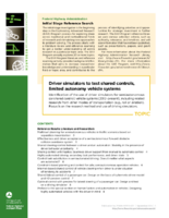 Initial Stage Reference Search  Driver Simulators to Test Shared Controls Limited Autonomy Vehicle Systems