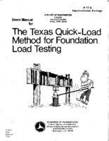 Users manual for the Texas quickload method for foundation load testing