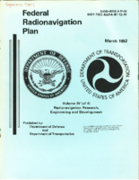 Federal Radionavigation Plan Volume IV of 4 Radionavigation Research Engineering and Development