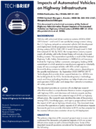 Impacts of Automated Vehicles on Highway Infrastructure tech brief