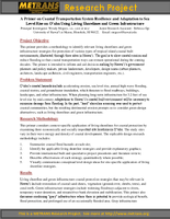 A Primer on Coastal Transportation System Resilience and Adaptation to Sea Level Rise on Oahu Using Living Shorelines and Green Infrastructure Brief