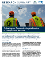 Evaluating and Communicating the Benefits of Transportation Research Summary