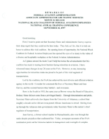 Remarks of Federal Aviation Administration Associate Administrator Air Traffic Services Monte R Belger National Black Coalition of Federal Aviation Employees