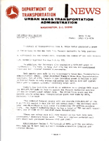 Department of Transportation News Urban Mass Transportation Administration UMTA 7284