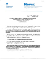 Deputy Secretary of Transportation Jim Burnley Speeches April 1988