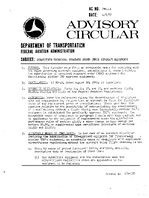 AC 2041A Substitute Technical Standard Order Tso Aircraft Equipment
