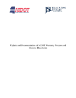 Update and Documentation of MDOT Warranty Process and Distress Thresholds