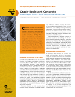 Crackresistant concrete  maximizing the service life of transportation infrastructure