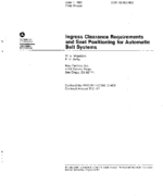 Ingress Clearance Requirements and Seat Positioning for Automatic Belt Systems