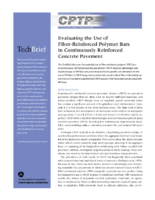 Evaluating the Use of FiberReinforced Polymer Bars in Continuously Reinforced Concrete Pavement