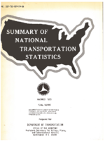 Summary of National Transportation Statistics 1973