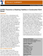 Prevention of Backing Fatalities in Construction Work Zones Project Summary