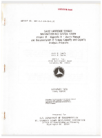 Saint Lawrence Seaway NavigationAid System Study  Volume II  Appendix B  Users Manual and Documentation of Seaway Capacity and Capacity Analysis Programs