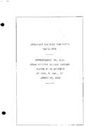 Interstate Commerce Commision Report of the Accident  Investigation Occuring on the GREAT NORTHERN RAILWAY FERO ND