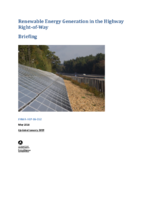 Renewable Energy Generation in the Highway RightofWay  Briefing