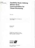 Feasibility Study Utilizing Meteor Burst Communications for Vessel Monitoring