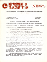 Department of Transportation News Urban Mass Transportation Administration DOT10668