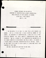 Remarks Prepared for Delivery by Secretary of Transportation Elizabeth Hanford Dole Press Availability with Senator Jim Abdnor